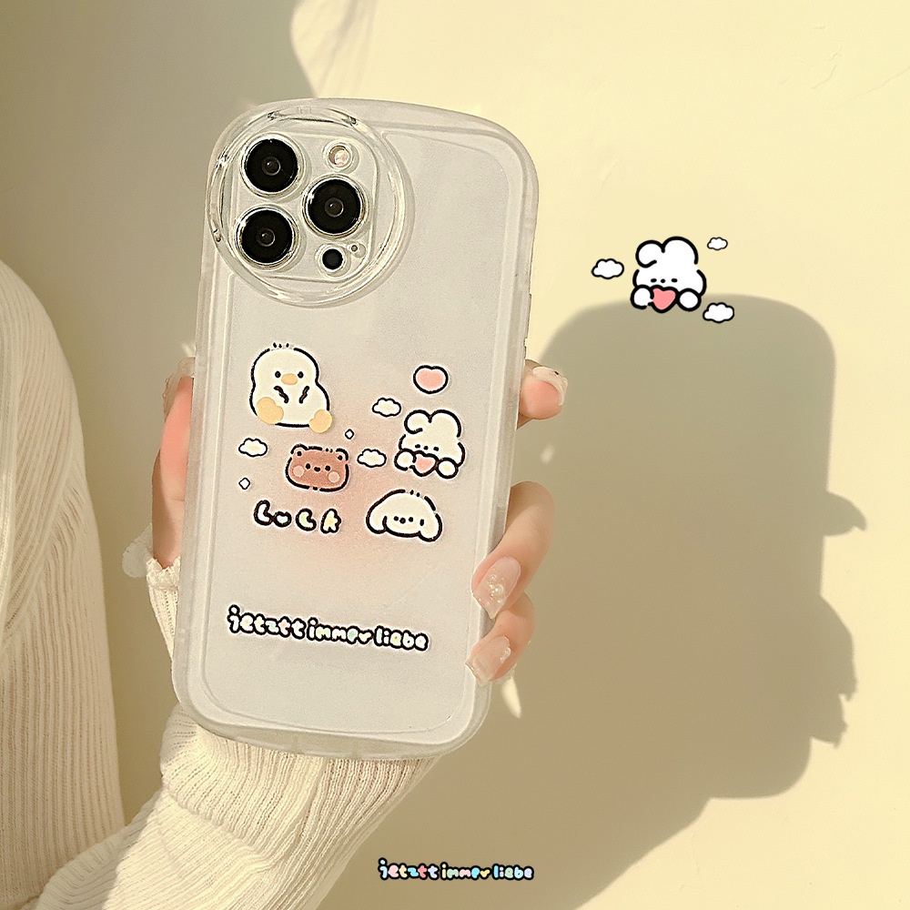 Ốp Điện Thoại tpu silicone Mềm Hình Vịt Cho iphone 11 12 13 pro max mini XR XS 7 8 plus