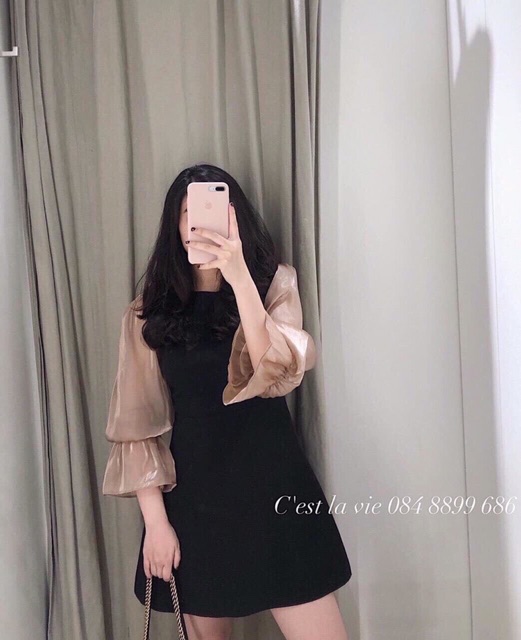 [Mã FAGREEN1505 giảm 10% tối đa 30K đơn 99K] Váy umi pha tay nhũ | BigBuy360 - bigbuy360.vn