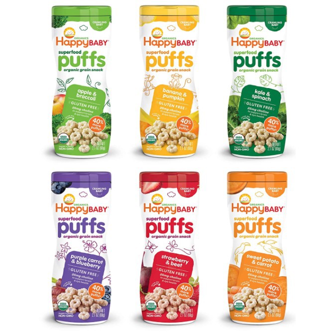 Bánh ngôi sao HAPPY PUFF có 3 vị rau củ - Cho bé yêu ăn dặm