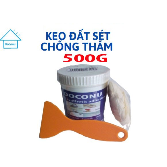 Keo dán bình nước bằng inox, nhựa, sứ chống nước, chống thấm loại 500g DOCONU.