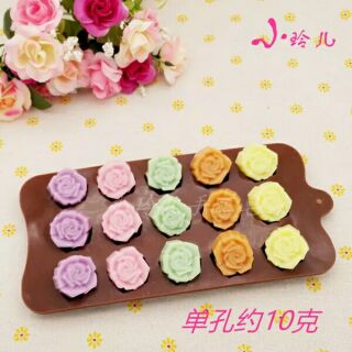 Khuôn socola silicone hoa hồng