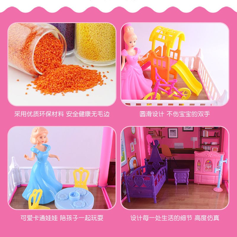 Bộ Đồ Chơi Ngôi Nhà Búp Bê Barbie Xinh Xắn Cho Bé Gái