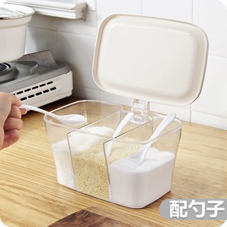 Hộp 3 ngăn đựng gia vị có nắp đậy tiện dụng