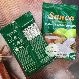 Bột cốt dừa hòa tan Sanca gói 50gr