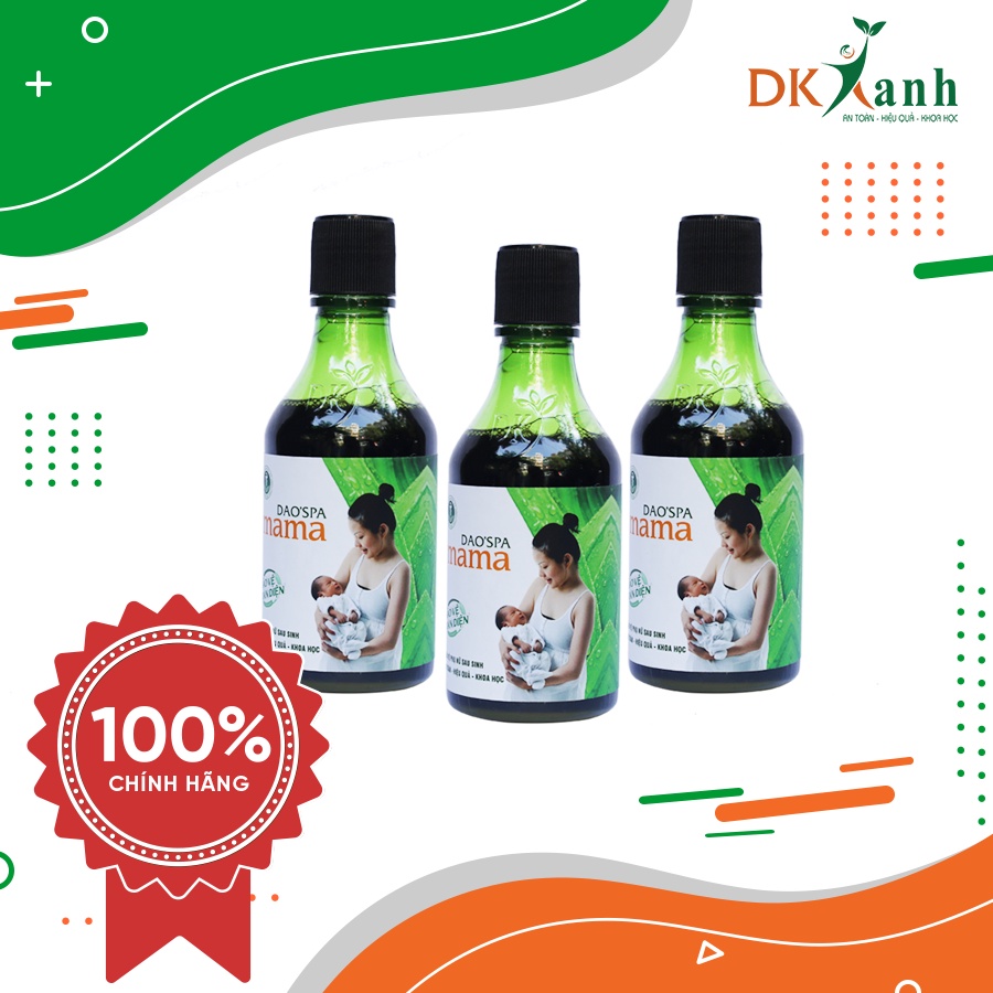 [HÀNG CHÍNH HÃNG 100%] Combo 2 hộp (6 chai) nước thảo dược xông tắm Dao'spa mama  - DK Pharma