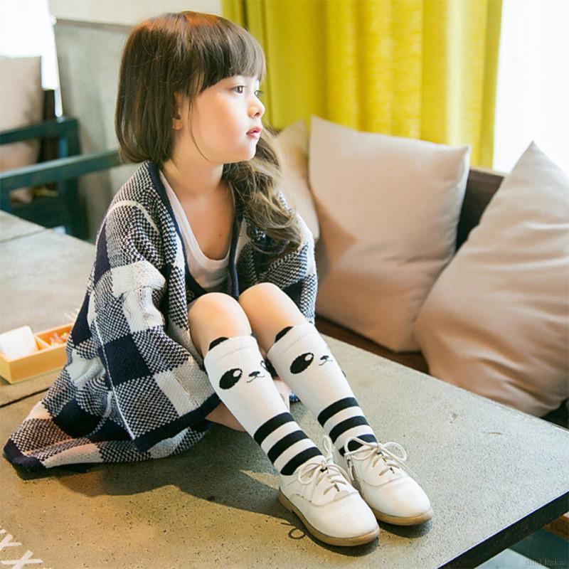 【dudubaba】Baby Kids Casual Cute Cartoon Striped Polkadot Breathable Elastic Long Socks 0~6 Years Old