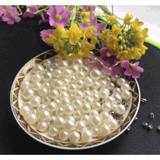100g hạt trai trắng hạt trang trí thủ công handmade hạt trân châu nguyên liệu làm slime
