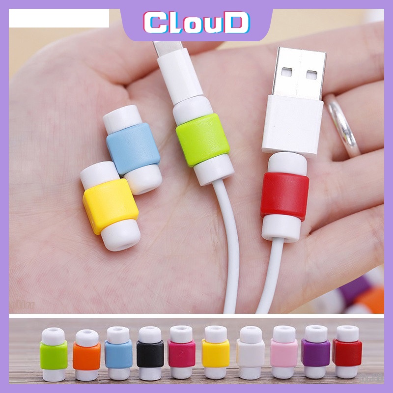 1pc 5pcs Candy Color USB Data Charger Protector for iPhone Android