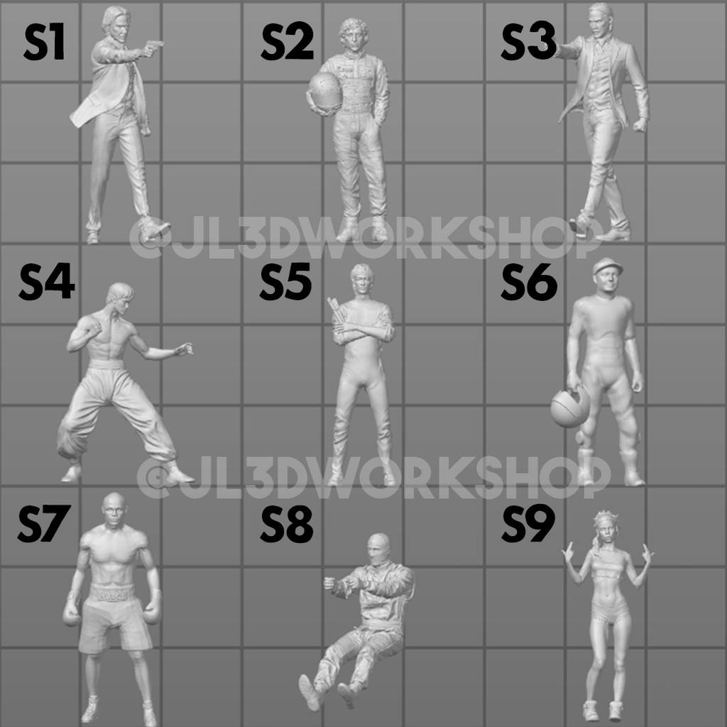 Mô Hình Đồ Chơi Nhân Vật John Wick Senna Rossi Jl3d Với Tỷ Lệ 1 / 64