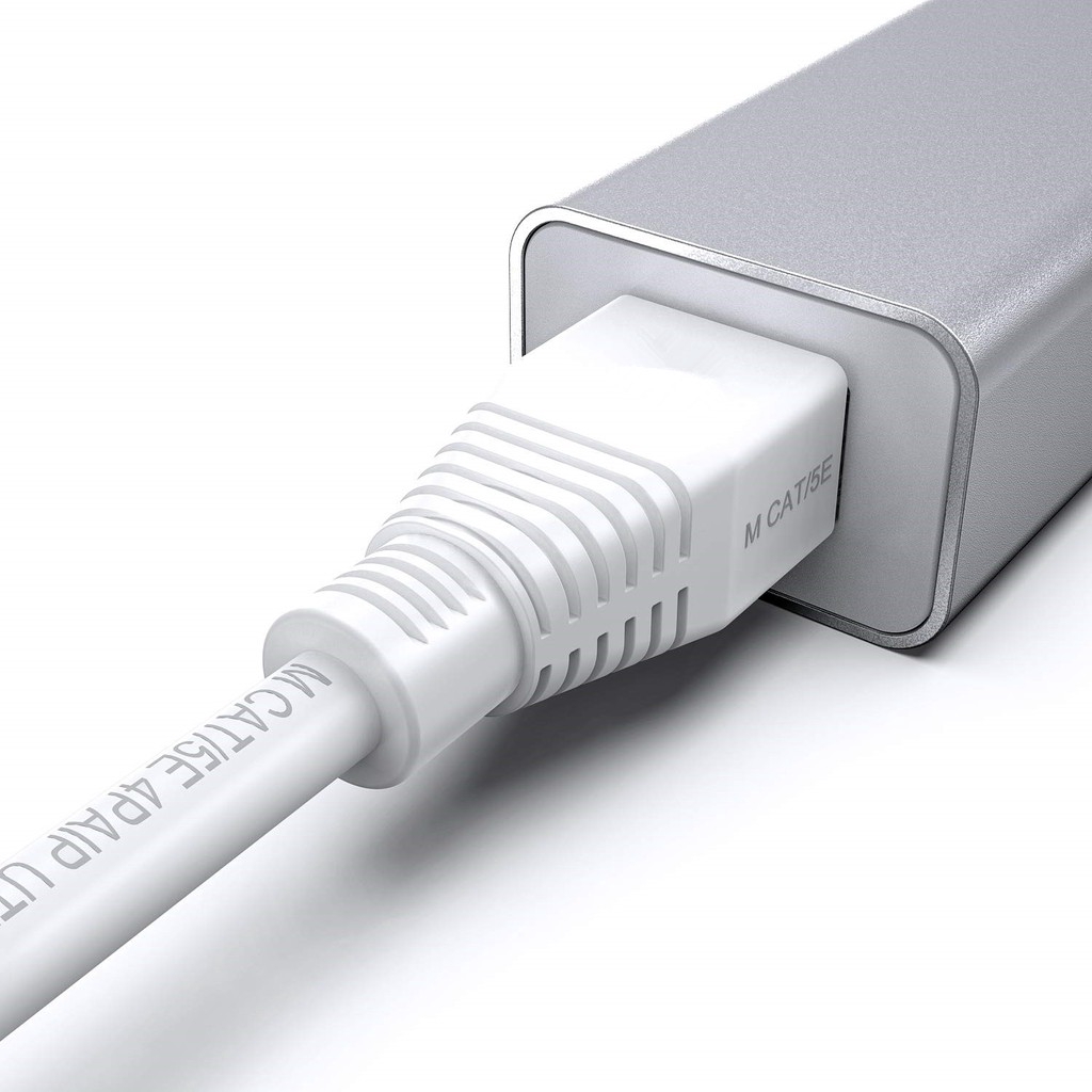 Cáp chuyển đổi USB-C Type C sang USB HUB + RJ45 LAN Internet cho Apple Macbook