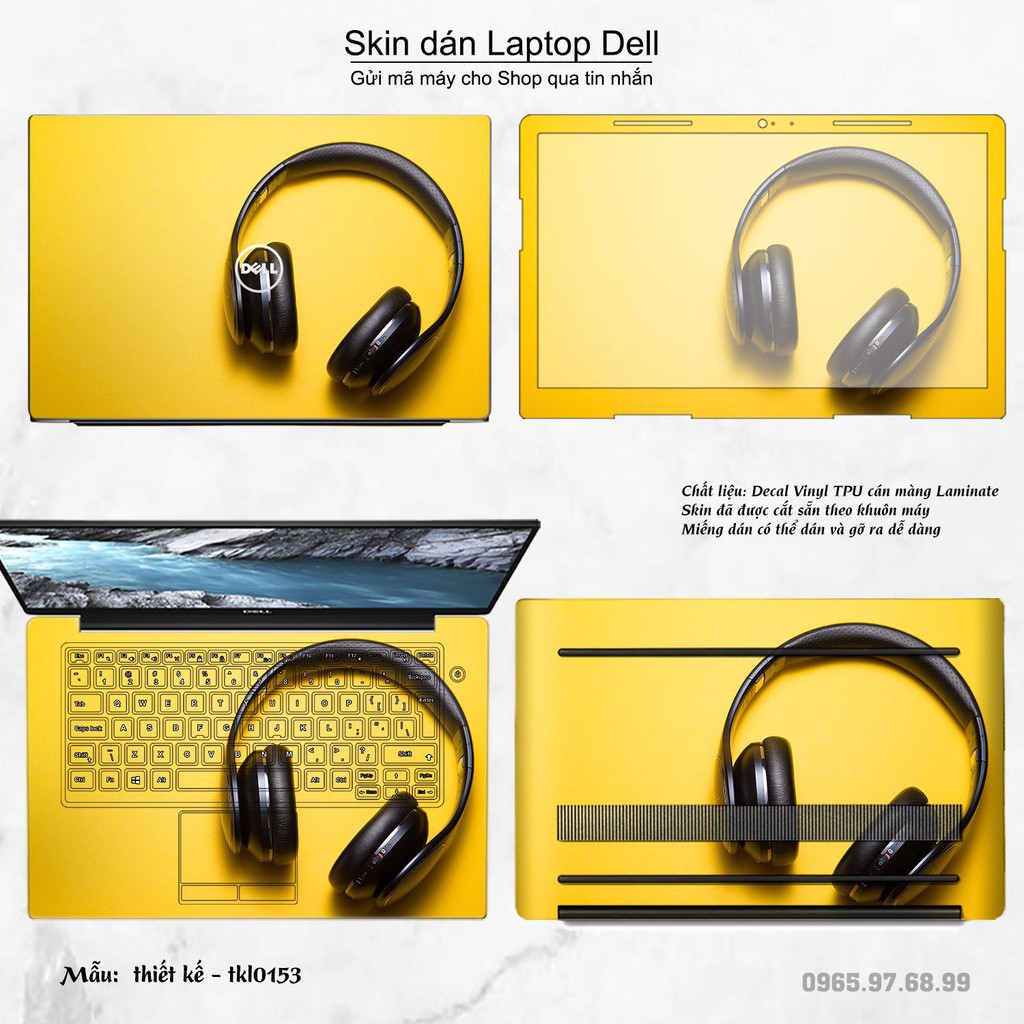 Skin dán Laptop Dell in hình thiết kế nhiều mẫu 5 (inbox mã máy cho Shop)
