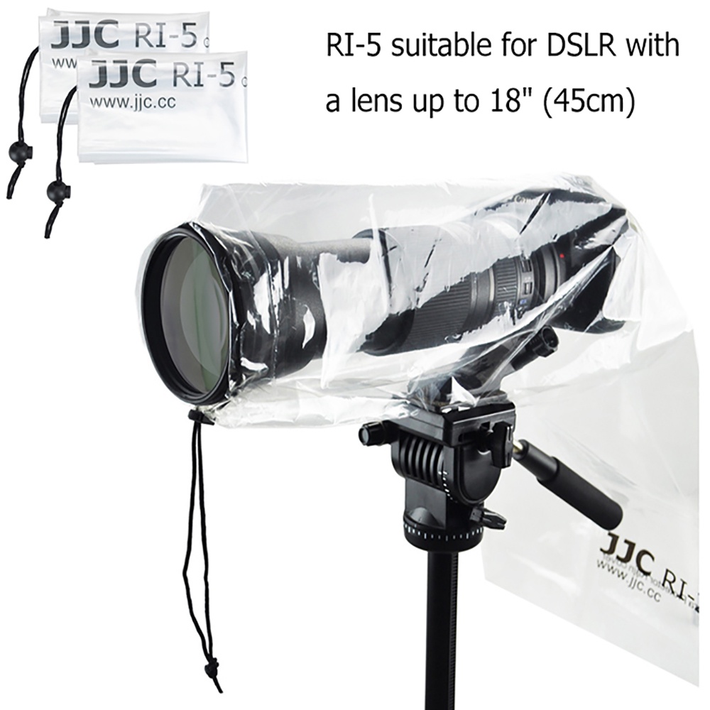 Set 2 vỏ bọc chống thấm nước cho máy ảnh không gương lật DSLR JJC trong suốt cho chụp ảnh ngày mưa và điều kiện ẩm ướt