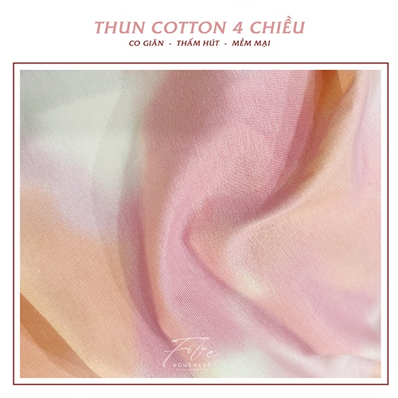 [Chính hãng]FolieHomewear Đồ mặc nhà áo ngắn tay quần lửng chất liệu thun cotton FB107.1 | BigBuy360 - bigbuy360.vn