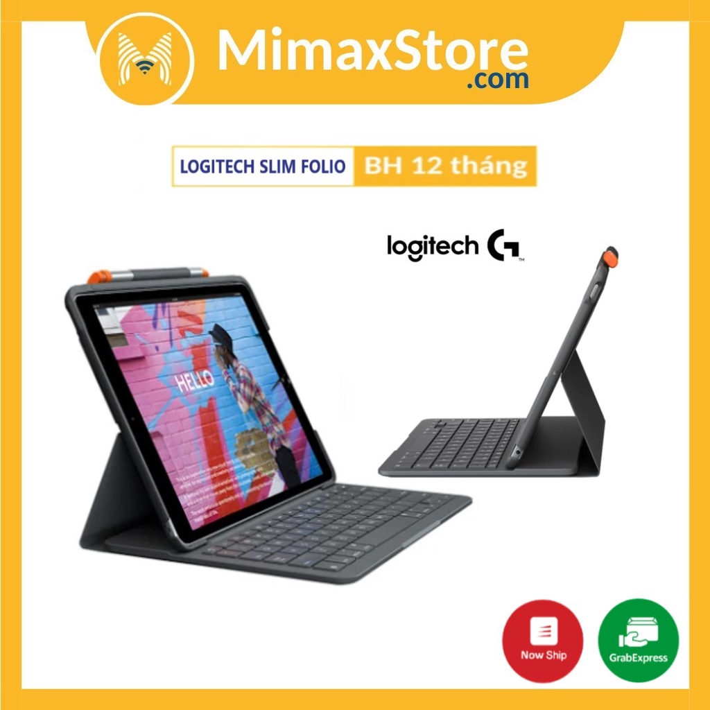 Bàn Phím Bluetooth Logitech Slim Folio For Ipad Gen 3 / Gen 7 - Hàng Chính Hãng - Phân Phối Bởi Digiworld