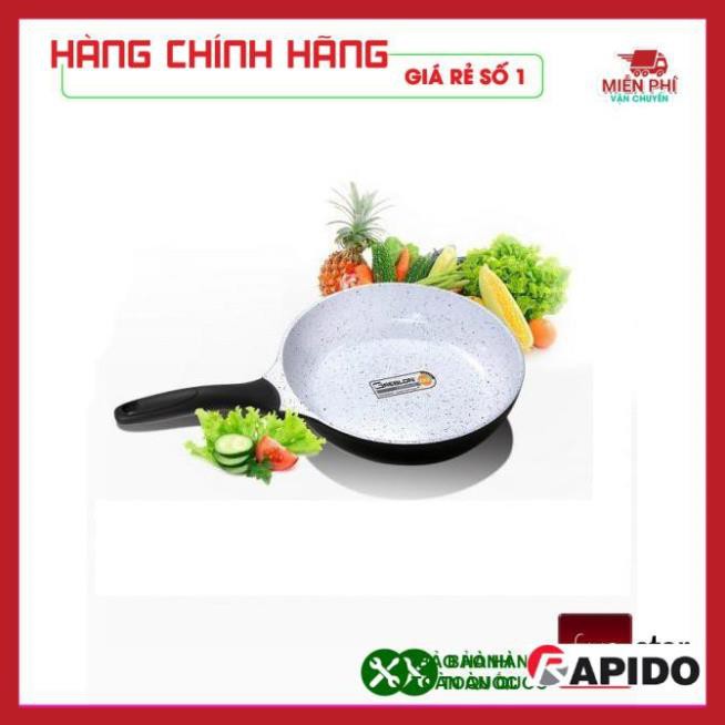 Chảo chống dính bếp từ, chảo từ men Đức Rapido 20cm, 24cm, 28cm đáy phẳng,thân và đáy chảo bằng nhôm đúc nguyên khối