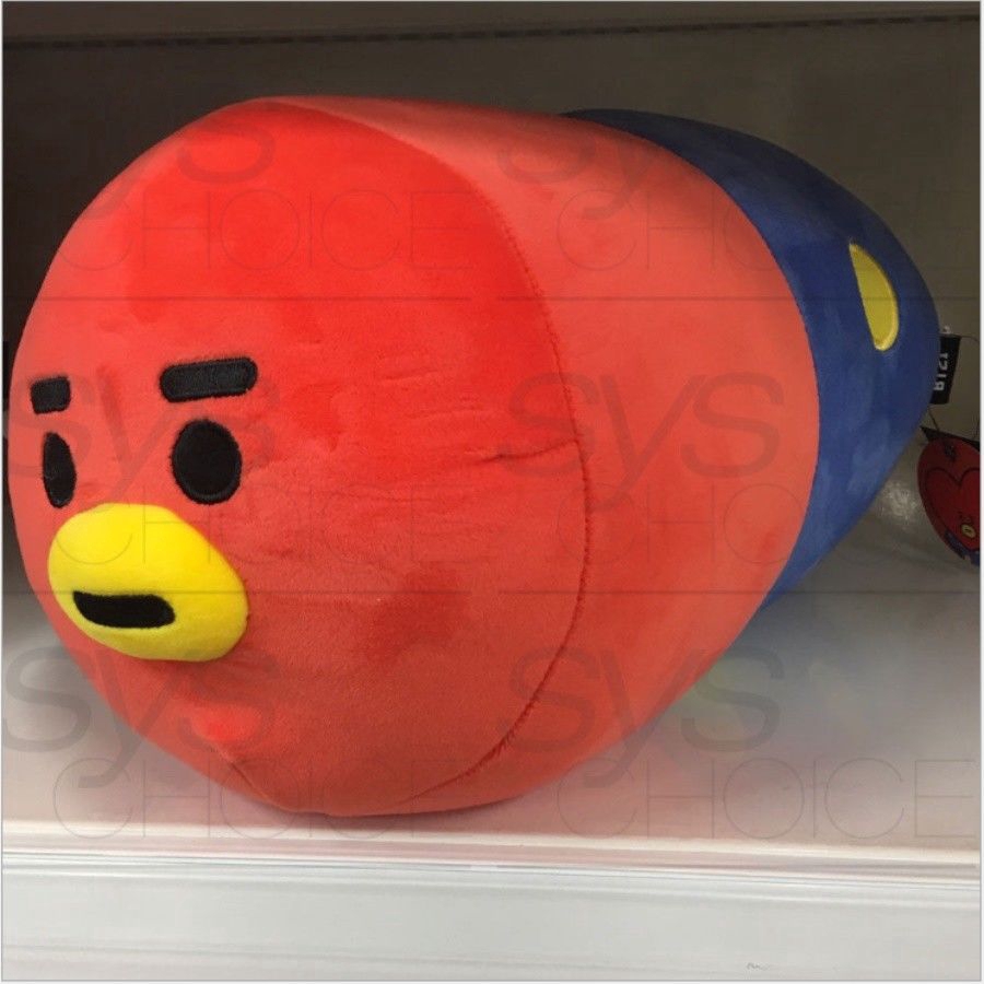 Kpop BTS BT21 Cute Long Round Tube Plush Pillow TATA MANG Sofa Cushion Bolster