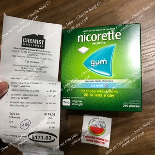 Kẹo cai thuốc lá hiệu quả Nicorette