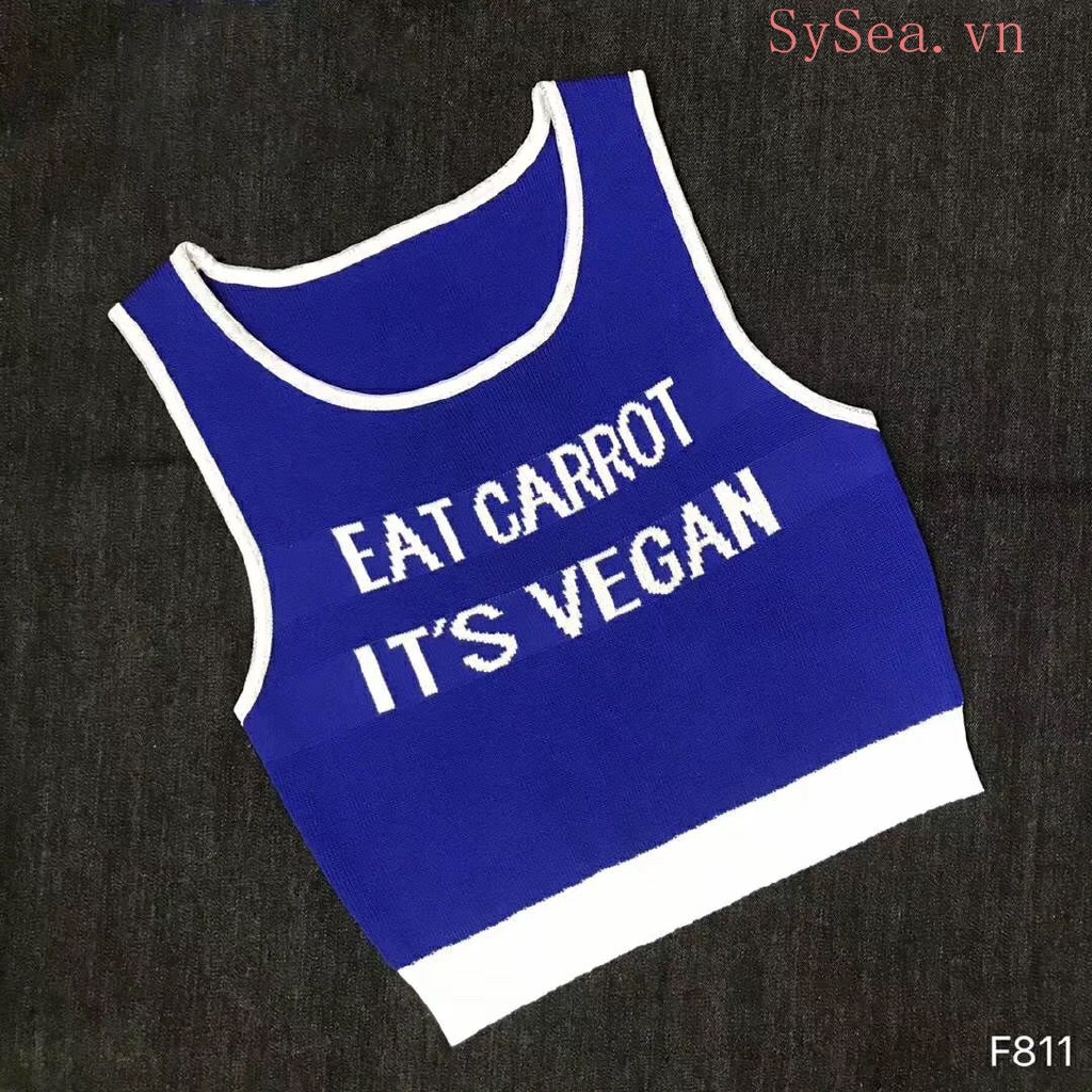 Áo Tank Top Hoạ Tiết Chữ Thêu Thiết Kế Quyến Rũ