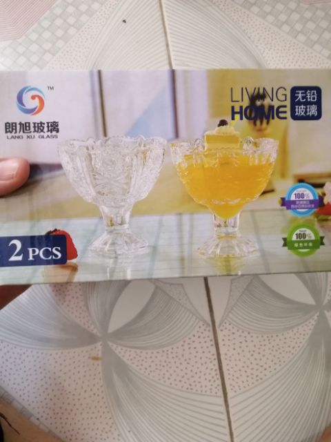 Ly kem thủy tinh cao cấp loại lớn 245ml siêu đẹp