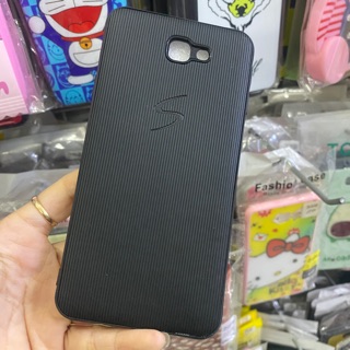 Ốp lưng Samsung Galaxy J7 Prime dẻo đen da kẻ sọc nổi cực đẹp