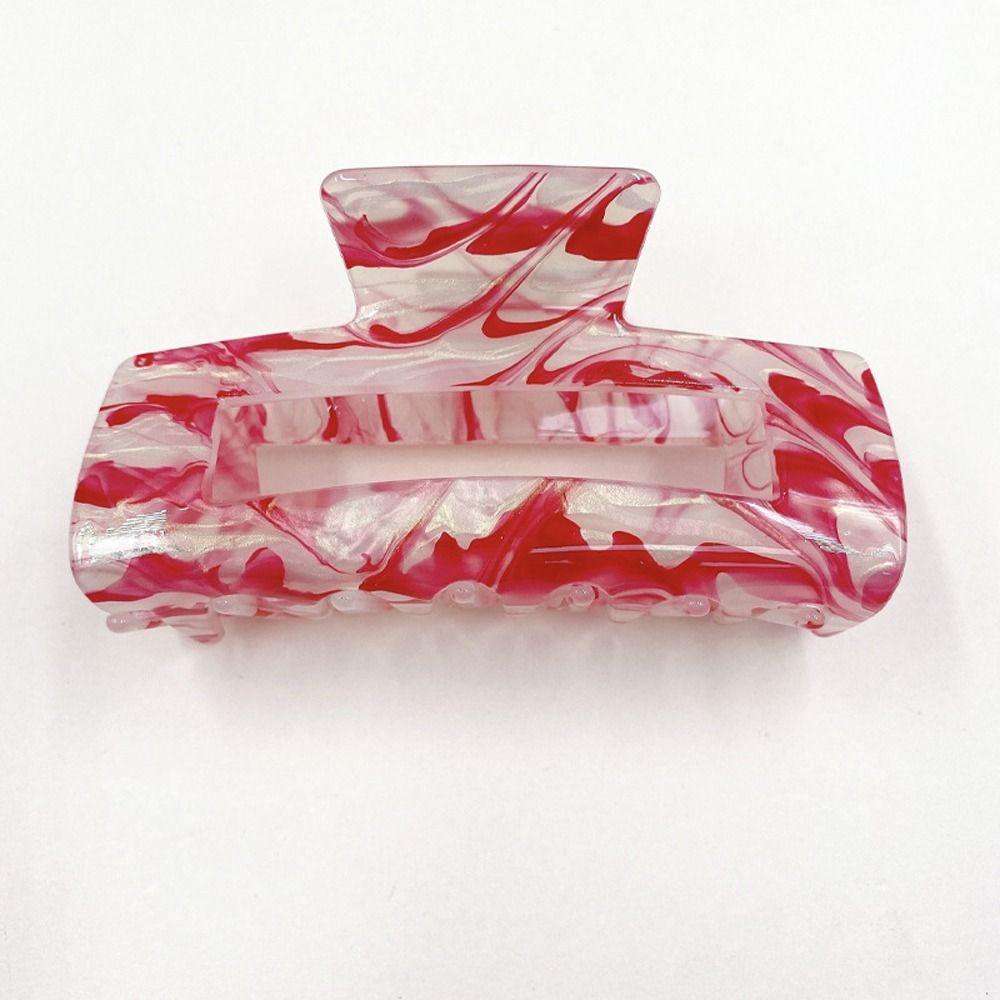 Kẹp Tóc Hình Vuông Lớn Họa Tiết Hình Học Rỗng Cho Nữ