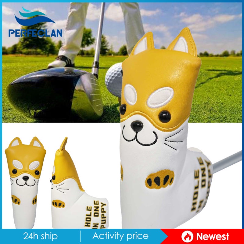 Vỏ Bọc Đầu Gậy Đánh Golf Bằng Da PU Chống Trượt Thêu Họa Tiết Dễ Thương