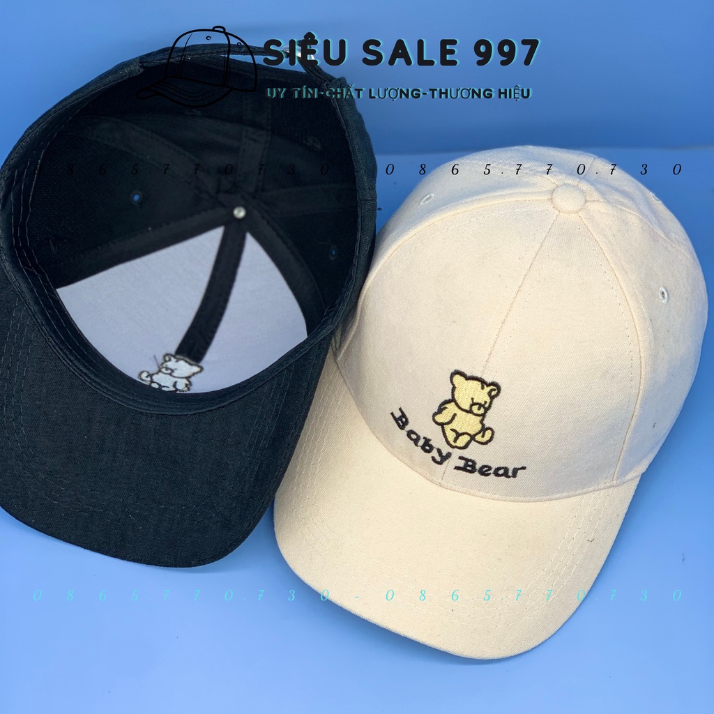 NÓN KẾT NAM NỮ CHẤT NHUNG DÀY THÊU GẤU CUTE THỜI TRANG NAM NỮ