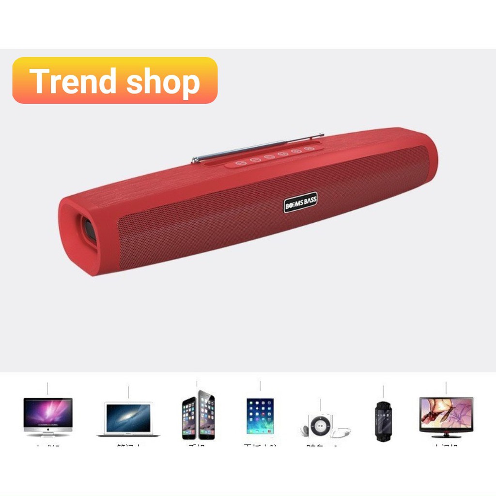 Loa bluetooth Booms Bass L1 Âm mạnh mẽ, kiêm  giá đỡ điện thoại, thiết kế dáng dài sang chảnh