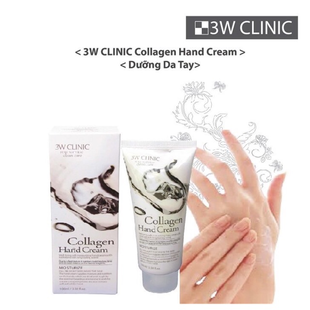 Kem dưỡng da tay 3w clinic collagen