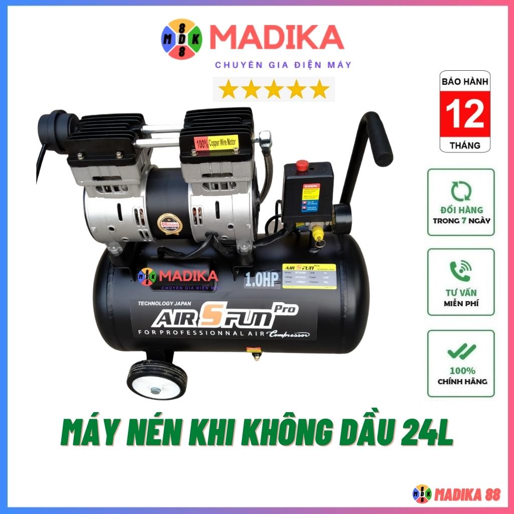 Máy Nén Khí Không Dầu SAFUN SF-7524BM 24 Lít , Giảm Âm ( Dây Đông 100% - Bảo Hành 2 Năm)
