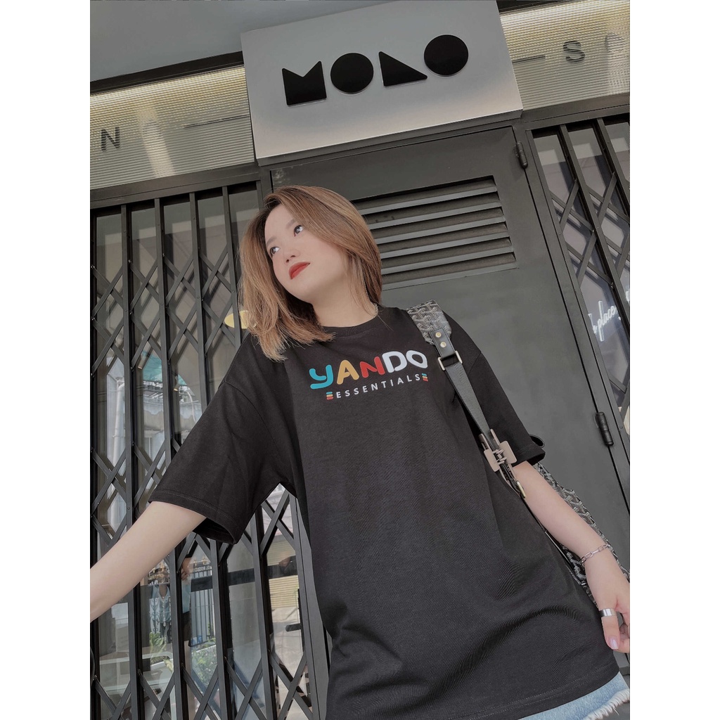 Áo Thun Tay Lỡ Nam Nữ Form Rộng YANDO OUTFITS AWN001 Cotton 2 Chiều