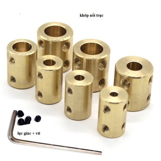 Khớp nối trục bằng đồng kích thước 5mm-5mm,5mm-8mm,5mm-10mm, 6mm-6mm;6mm-8mm;6mm-10mm;8mm-8mm;8mm-10mm