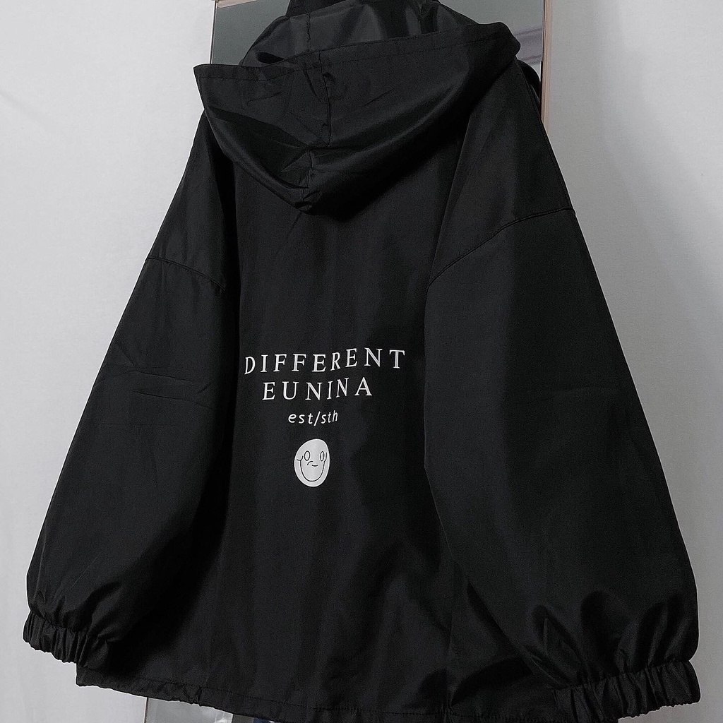 Áo khoác dù Jacket Nam Nữ UNISEX nón/mũ tháo rời phong cách ulzzang form rộng Hàn Quốc - Gin Store