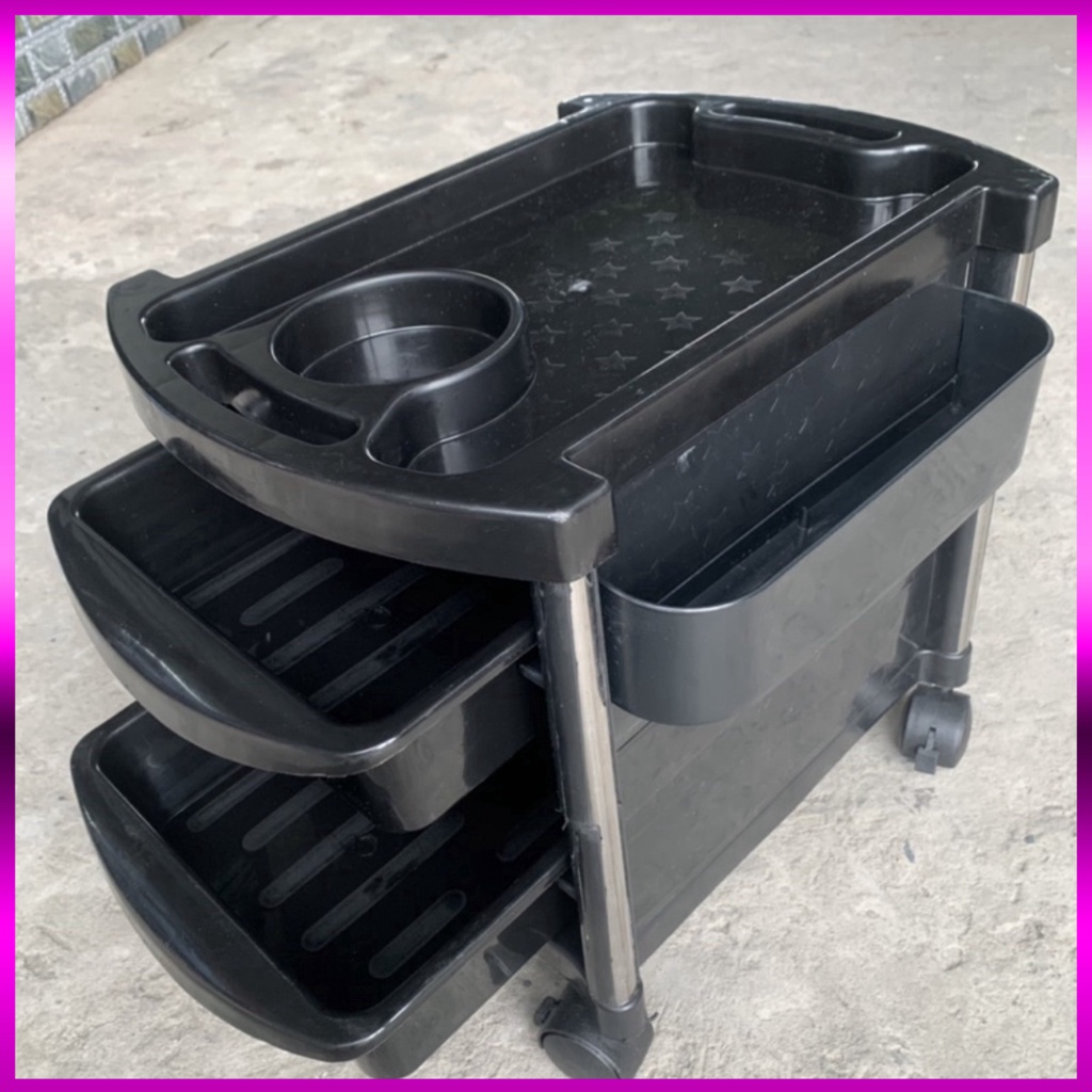 Xe đẩy làm nail chuyên dụng cao cấp 3 tầng nhỏ gọn