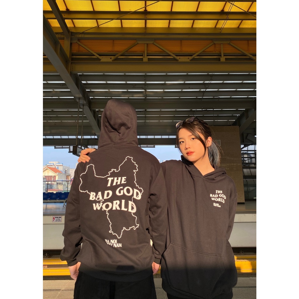 Áo hoodie nỉ có mũ The Bad God World