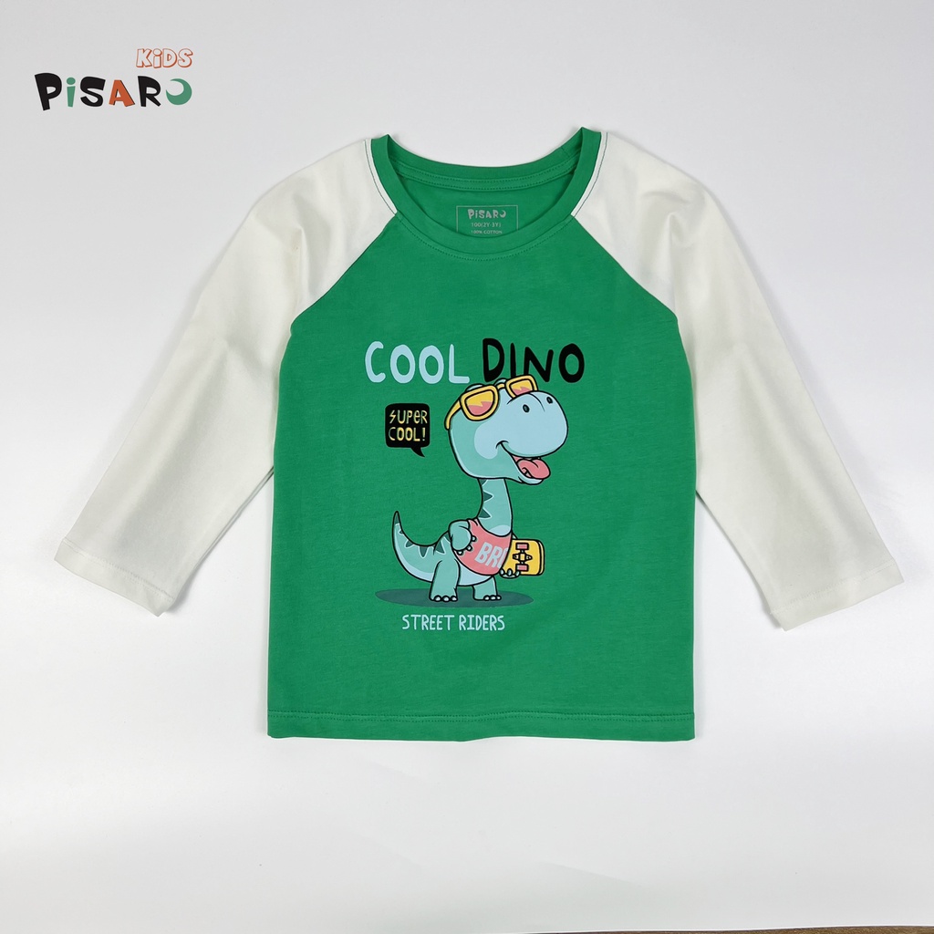 Áo thun bé trai và bé gái PISAROKIDS chất vải Cotton cao cấp co giãn mềm mại