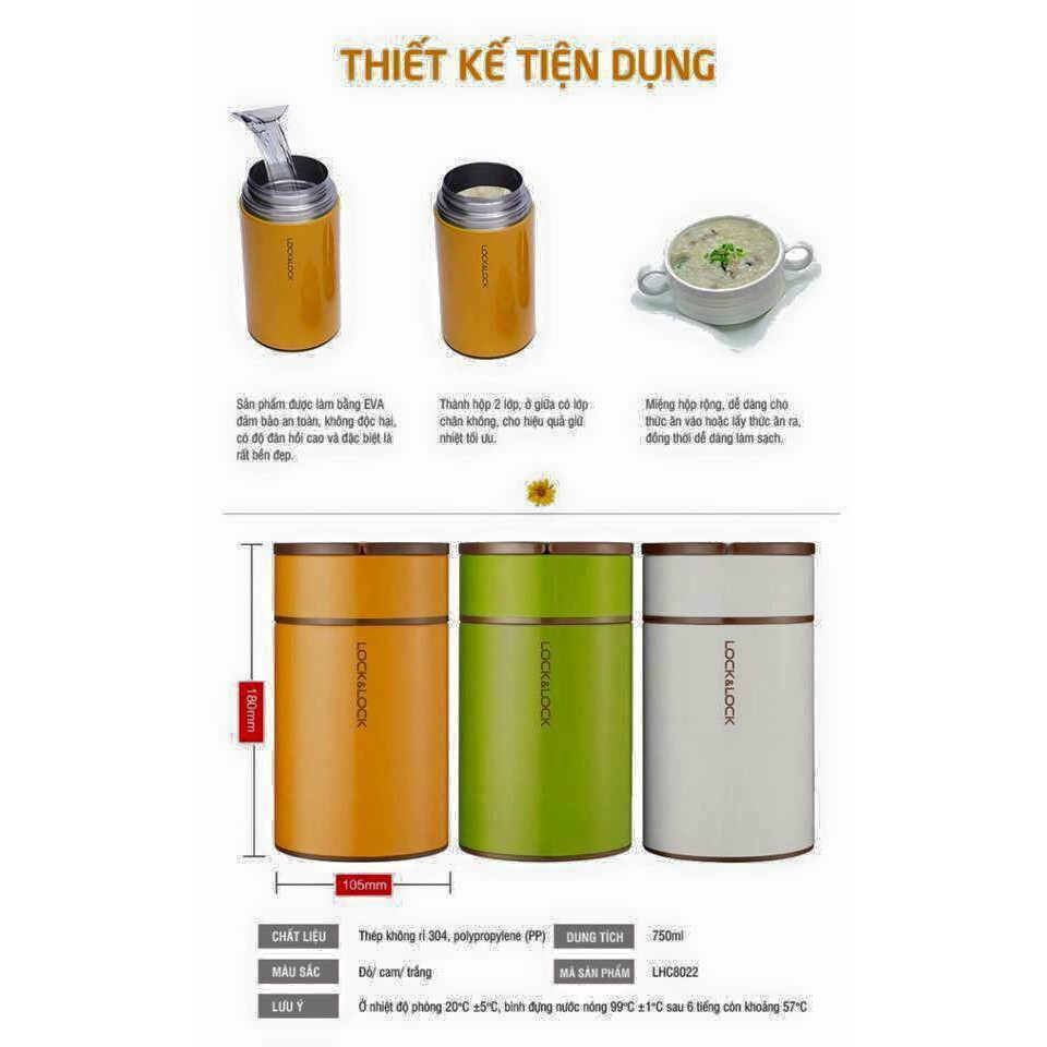 Bình giữ nhiệt Basic Food Jar lock and lock