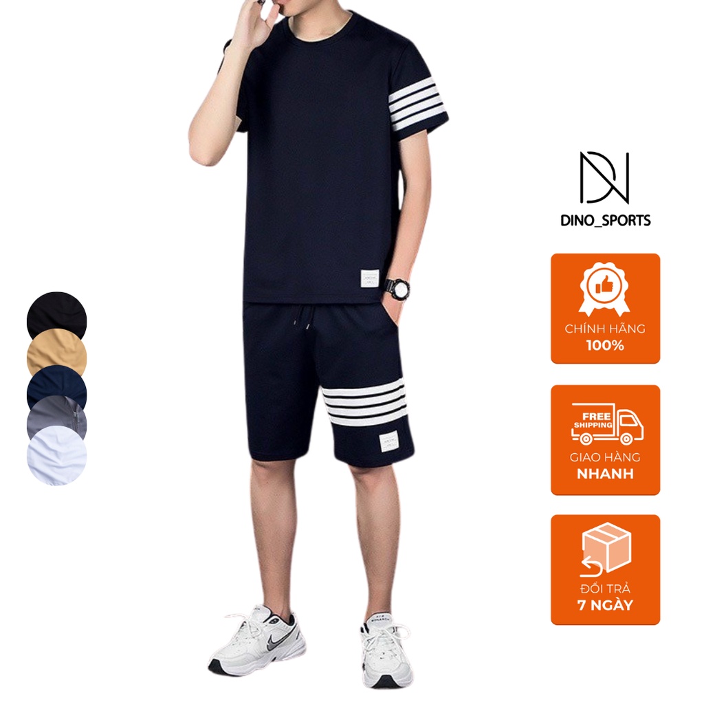 Bộ thể thao nam DINO SPORTS set bộ quần áo bốn mùa cộc tay chất thun lạnh co giãn, bền đẹp, cao cấp