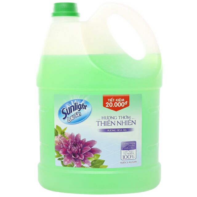 Nước lau sàn Sunlight 3.6kg cho da nhạy cảm 4 màu