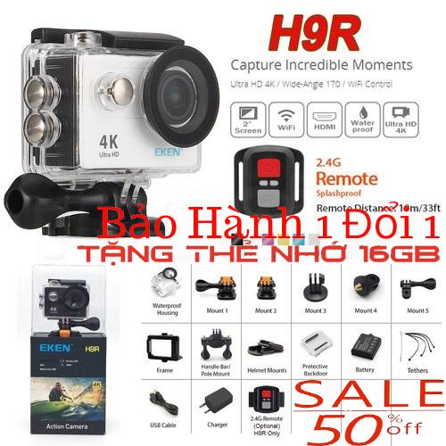 Camera Hành Trình Chính Hãng Eken H9R 4K Ultra HD Wifi Siêu Nét, Camera Hành Trình Đi Phượt Chất Lượng Cao