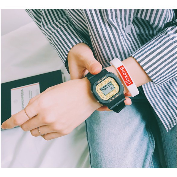 Đồng hồ nam đẹp SANOSI điện tử dây cao su mặt vuông thời trang | BigBuy360 - bigbuy360.vn