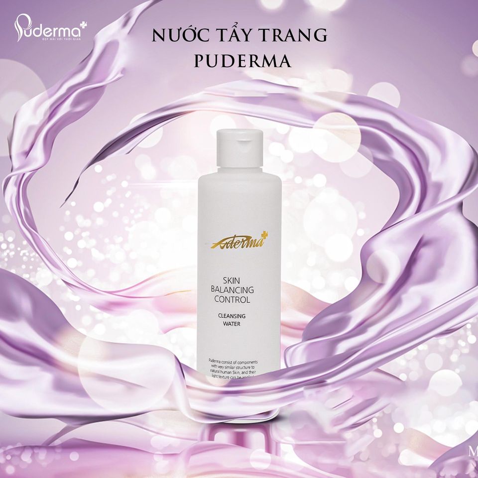 Tẩy trang Puderma Skin Balancing Control Cleansing Water , nước tẩy trang sạch sâu dưỡng ẩm da Puderma Hàn Quốc 250ml