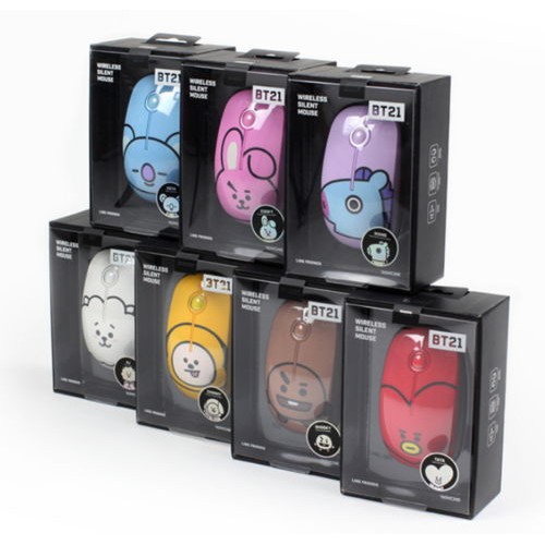 BTS  BT21 Official  WIRELESS SILENT MOUSE Authentic