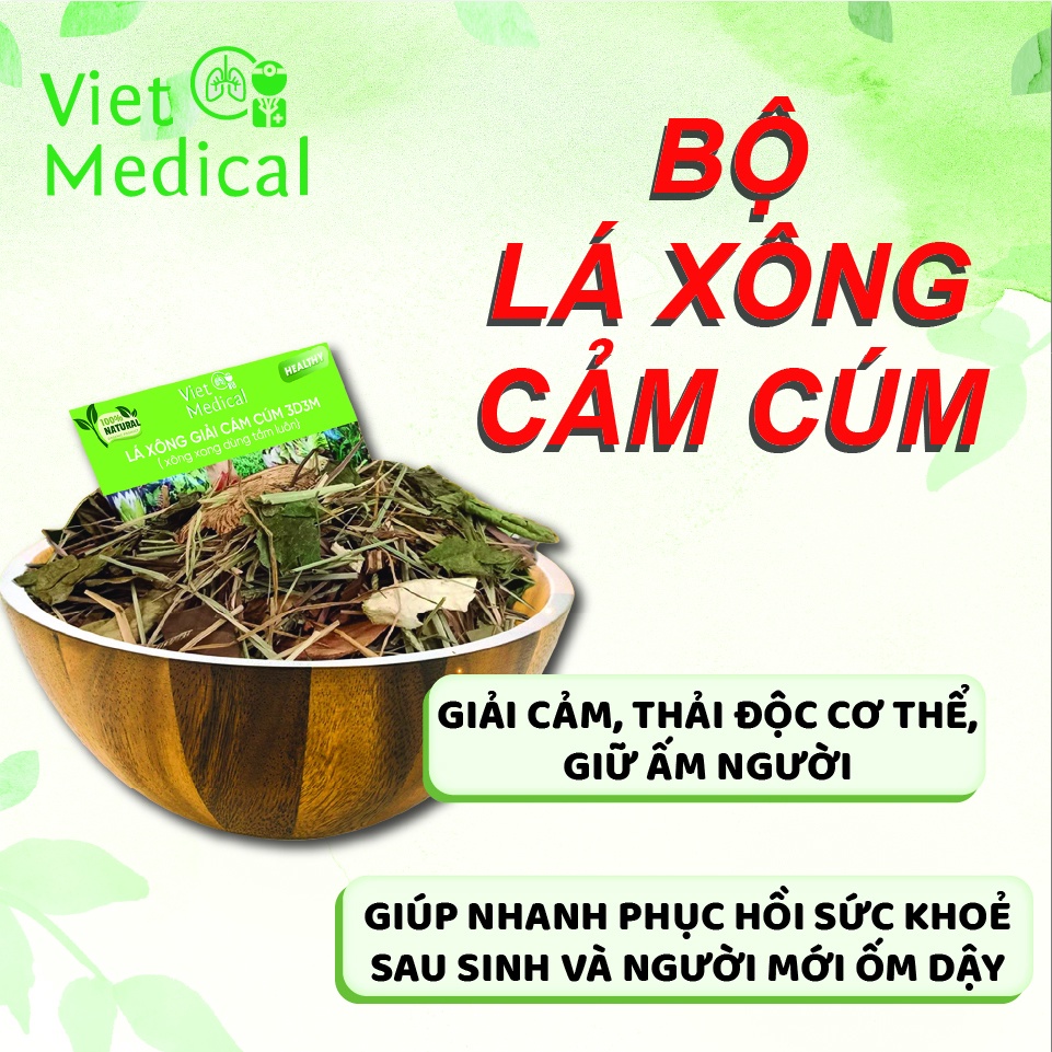 Lá xông giải cảm Việt Medical