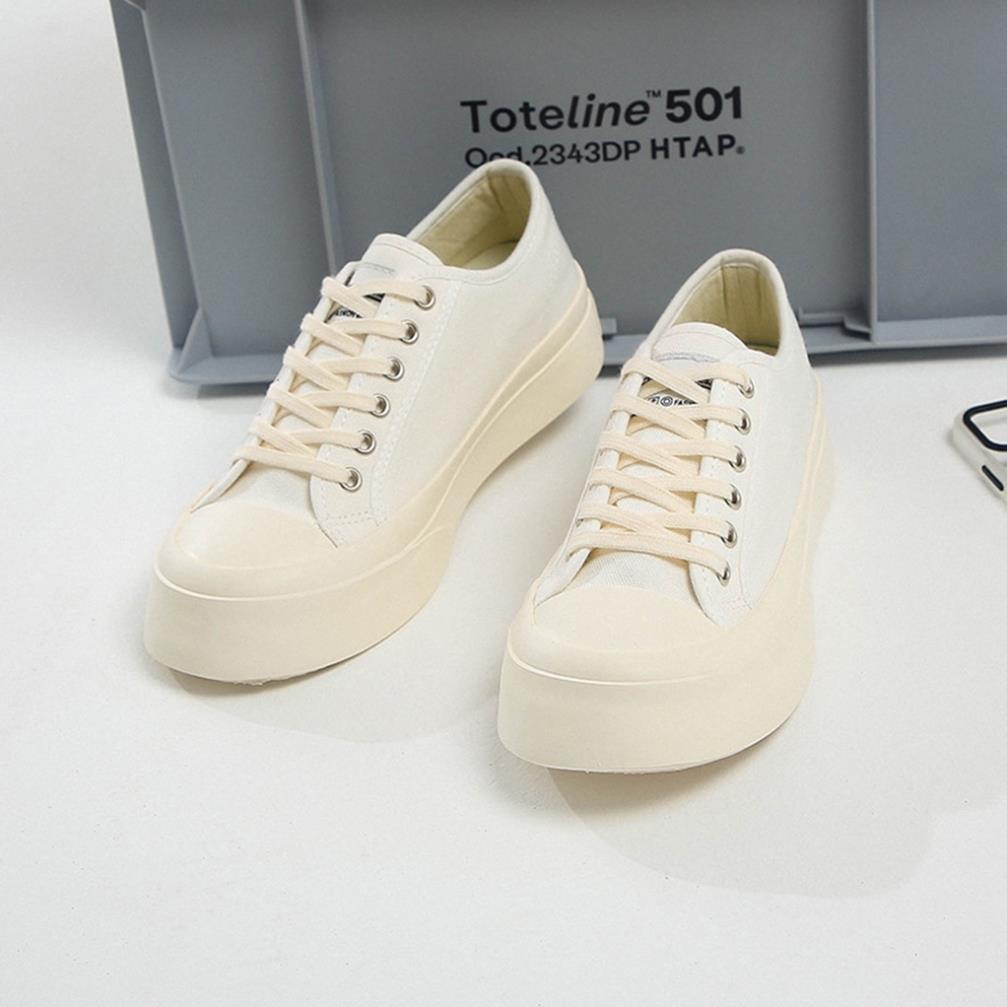 Giày thể thao nữ ulzzang cổ thấp cột dây bánh mì Hàn Quốc đế bằng đen trắng giá rẻ size từ 36 tới 39 VAPIDA MS04 SAR