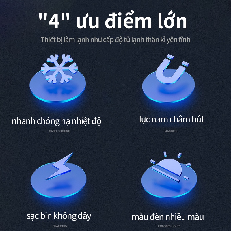 Quạt tản nhiệt sò lạnh nam châm X13 - Quạt tản nhiệt điện thoại  nam châm sạc không dây