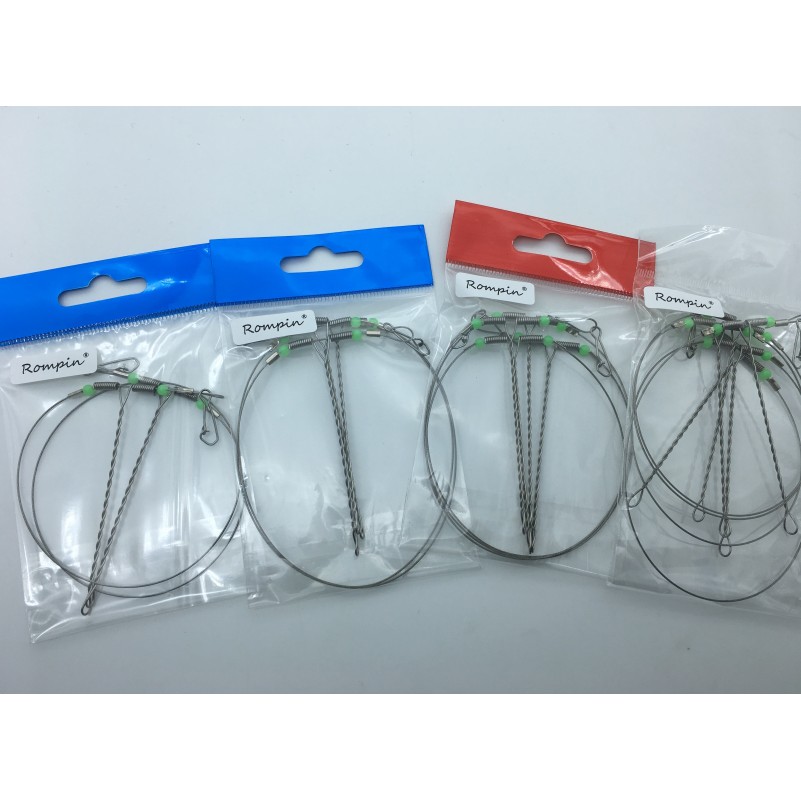 Set 2 dây móc câu cá chống xoắn bằng thép