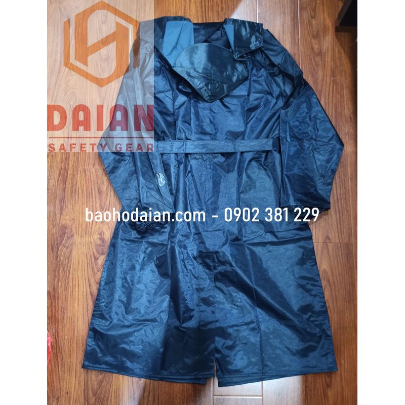 Áo mưa măng tô vải dù màu xanh đen (có size)