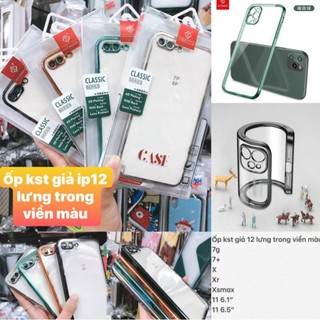 Ốp lưng KST viền Vuông giả iPhone 12 cho iPhone 11 Pro Max, 11, 11 Pro, XS Max, XS, 7 Plus, 8 Plus, SE 2020, 7G, 8G