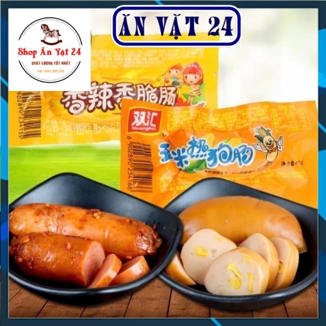 Xúc xích ngô, xúc xích cay 💓siêu thơm ngon 💓 ( 1 gói 32g) -Ăn Vặt 24 | BigBuy360 - bigbuy360.vn
